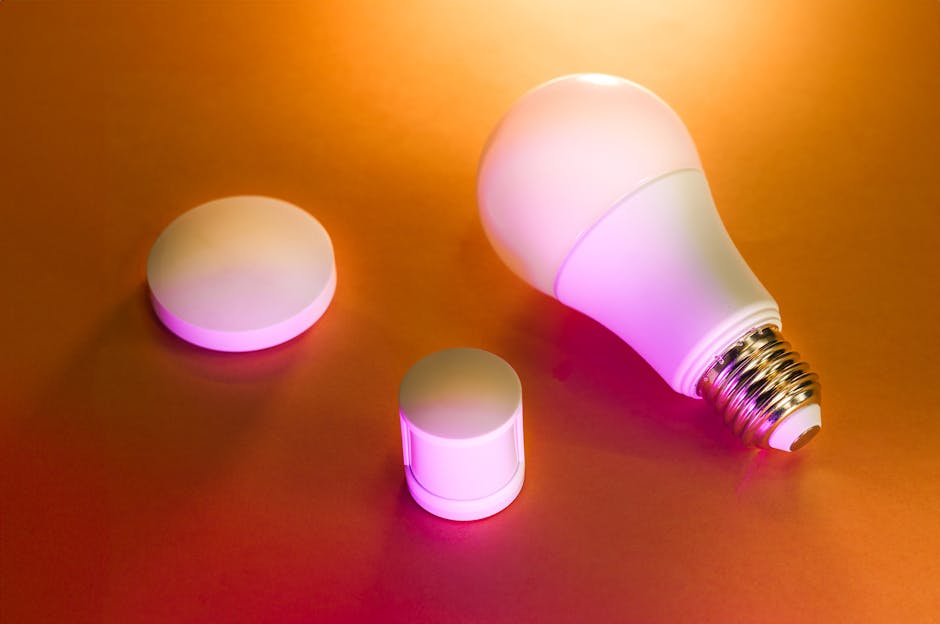 다양한 색온도로 설정된 스마트 LED 조명 인테리어